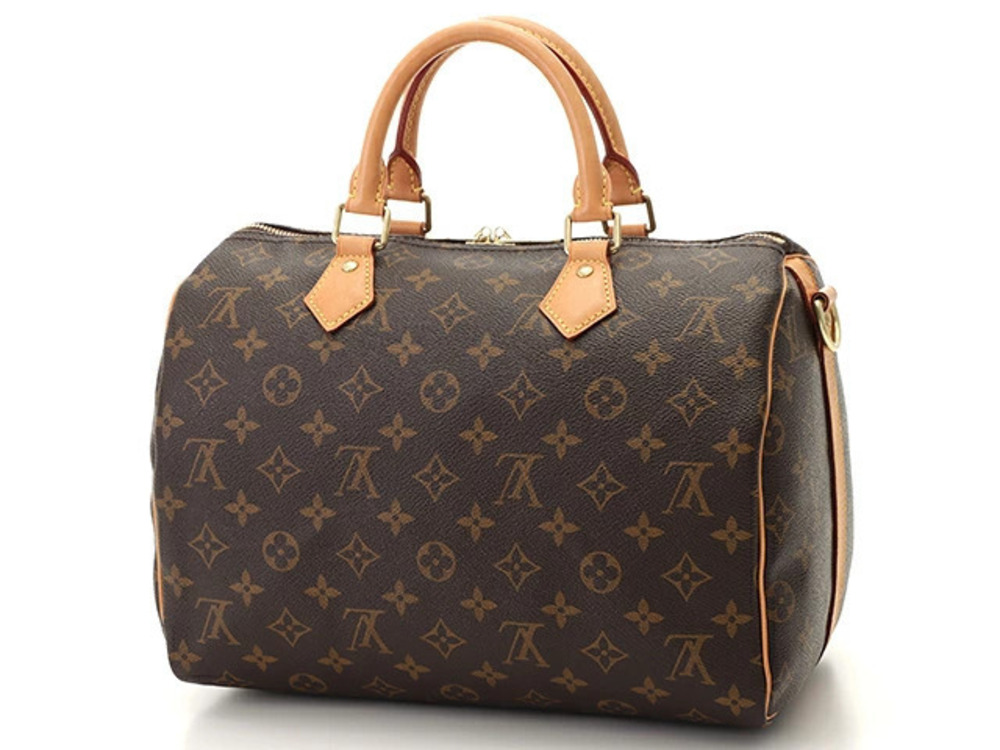 Louis Vuitton Monogram Speedy Bandouliere Handbag Brown
